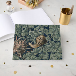 Vintage Art Nouveau Botanical Snail Antique Guest Book