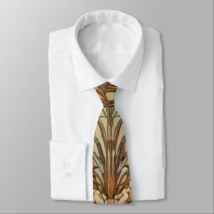 Vintage art nouveau botanical tie