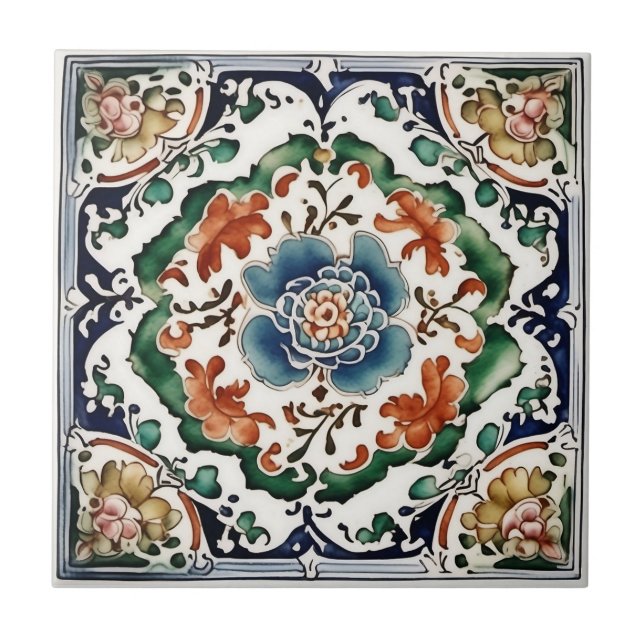 vintage art nouveau ceramic tiles (Front)