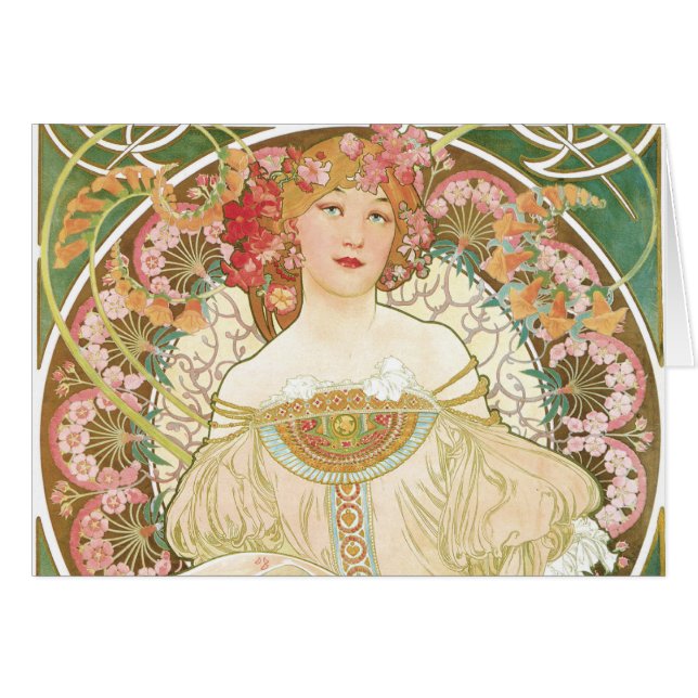 Vintage Art Nouveau, Champenois by Alphonse Mucha (Front Horizontal)