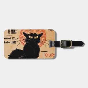Vintage Art Nouveau Chat Noir Luggage Tag