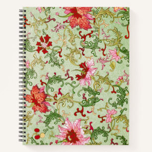Vintage Art Nouveau Chinese Floral Chinoiserie Notebook