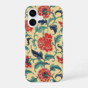 Vintage Art Nouveau Chinese Red Floral Chinoiserie iPhone 16 Case