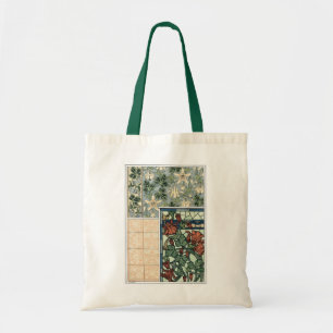 Vintage Art Nouveau, Columbine Aquilegia Flowers Tote Bag