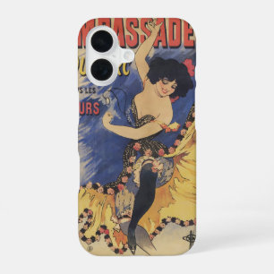 Vintage Art Nouveau Dancer French Poster iPhone 16 Case