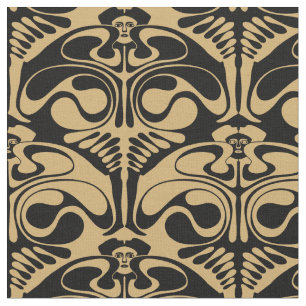 Vintage Art Nouveau "Dancers" by Koloman Moser Fabric