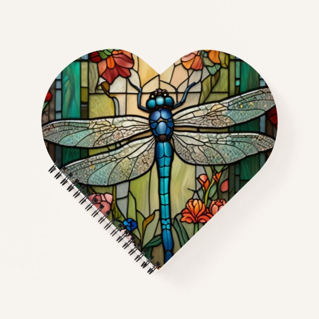 Vintage art nouveau dragonfly boho chic notebook (Front)