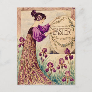 Vintage Art Nouveau Easter Poster – Belle Époque  Postcard