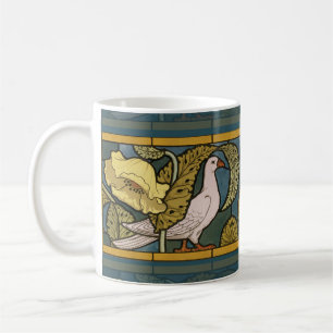Vintage Art Nouveau Fish Pigeon Pattern Verneuil Coffee Mug