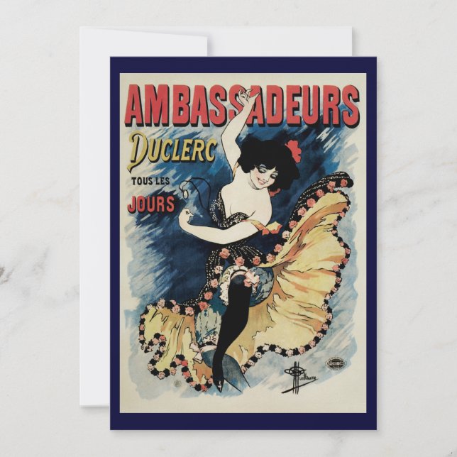 Vintage Art Nouveau Flamenco Dancer, Ambassadeurs (Front)