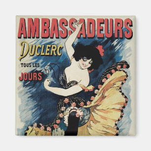 Vintage Art Nouveau Flamenco Dancer, Ambassadeurs Magnet