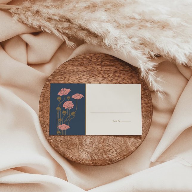 Vintage Art Nouveau Flat Place Card (Creator Uploaded)