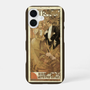 Vintage Art Nouveau Flirt Biscuits, Alphonse Mucha iPhone 16 Case