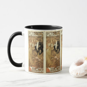 Vintage Art Nouveau Flirt Biscuits, Alphonse Mucha Mug
