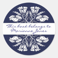 Vintage Art Nouveau Floral Book Plate