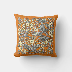 Vintage Art Nouveau Floral Cushion