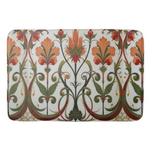 Vintage Art Nouveau Floral Frieze Bath Mat