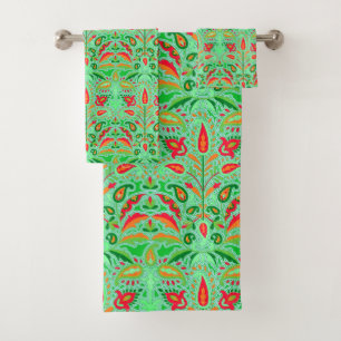 Vintage: Art Nouveau Floral Garden Bath Towel Set