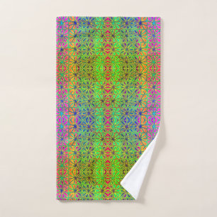Vintage Art Nouveau Floral Garden Hand Towel