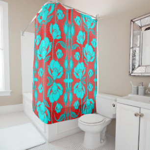 Vintage Art Nouveau Floral Garden Shower Curtain