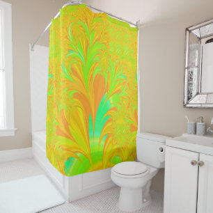 Vintage Art Nouveau Floral Garden Shower Curtain