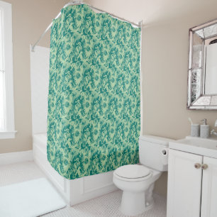 Vintage Art Nouveau Floral Garden  Shower Curtain