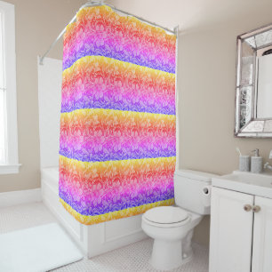 Vintage Art Nouveau Floral Garden Shower Curtain