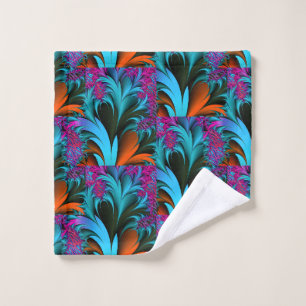 Vintage Art Nouveau Floral Garden Shower Curtain Wash Cloth