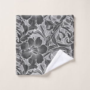 Vintage Art Nouveau Floral Garden Wash Cloth