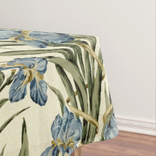 Vintage Art Nouveau Floral Iris pattern Tablecloth