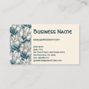 Vintage Art Nouveau Floral Irises Flower Pattern Business Card
