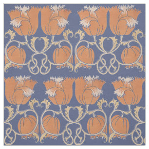 Vintage Art Nouveau Floral Pattern by Voysey Fabric