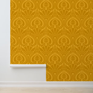 Vintage Art Nouveau Floral Pattern Wallpaper