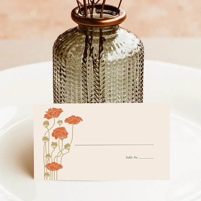 Vintage Art Nouveau Folded Place Card (Creator Uploaded)