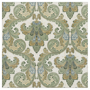 Vintage Art Nouveau Foliage Pattern Fabric