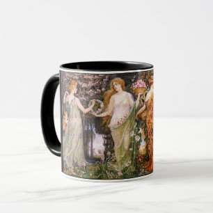 Vintage Art Nouveau Four Seasons by Walter Crane Mug