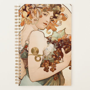 Vintage Art Nouveau Fruit by Alphonse Mucha  Planner