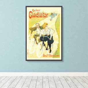 Vintage Art Nouveau, Gladiator Cycles Bicycles Canvas Print