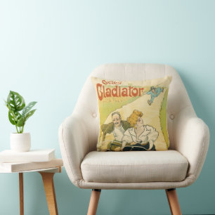 Vintage Art Nouveau, Gladiator Cycles Bicycles  Cushion