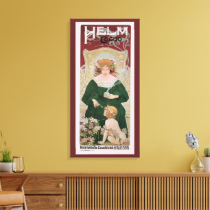 Vintage Art Nouveau Helm Cacao by Privat Livemont Canvas Print