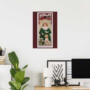 Vintage Art Nouveau Helm Cacao by Privat Livemont Poster