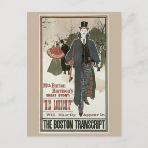 Vintage art nouveau His Lordship book ad Postcard