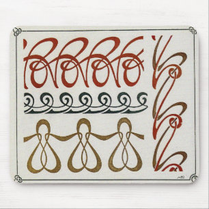 Vintage Art Nouveau Illustration by Mucha Mouse Pad