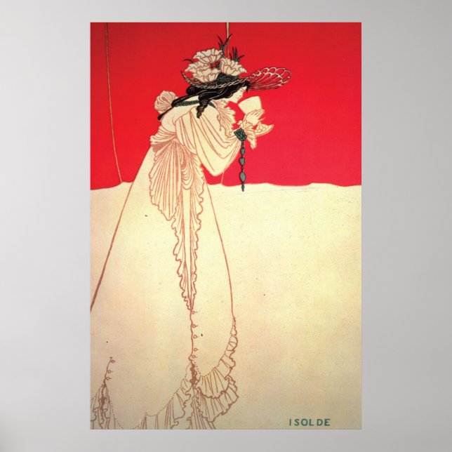 Vintage Art Nouveau ~ Isolde by Beardsley Poster (Front)
