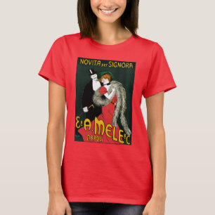 Vintage Art Nouveau, Italian Fashion Love Romance T-Shirt