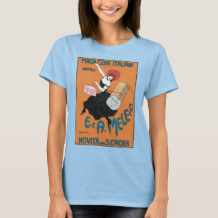 Vintage Art Nouveau, Italian Women Fashion T-Shirt