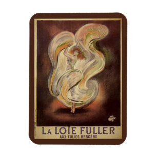 Vintage Art Nouveau, La Loie Fuller Modern Dancer Magnet