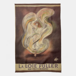 Vintage Art Nouveau, La Loie Fuller Modern Dancer Tea Towel