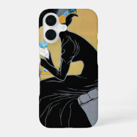 Vintage Art Nouveau, Lady Drinking Marco Polo Tea
