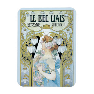 Vintage Art Nouveau Le Bec Liais, Privat Livemont Magnet